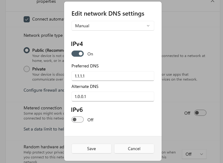 cloudflare dns ip address