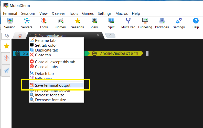 how-to-save-terminal-output-on-mobaxterm-screen-without-selecting-manually