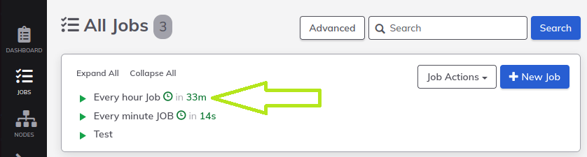 Rundeck hourly job scheduling