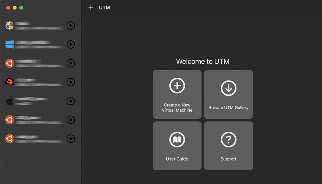 mac virtualization console - utm