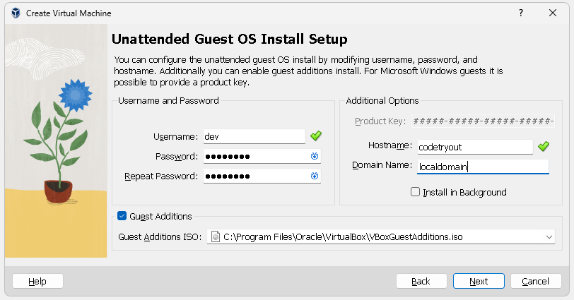 How to do unattended VM installation with automated guest addition