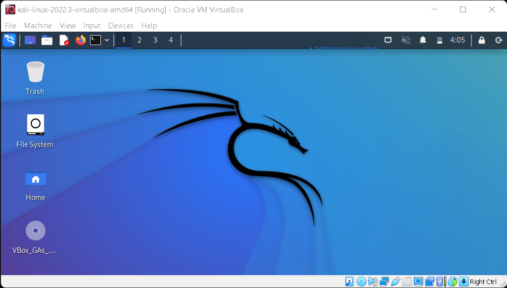 kali linux an installation step failed virtualbox